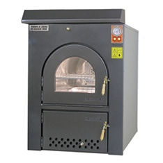 Forno a legna serie incasso con cappa aspira vapori e pannello anteriore 100-50