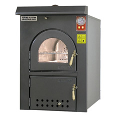 Forno a legna serie incasso con cappa aspira vapori e pannello anteriore 80-40